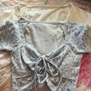 aeropostale cut out crop top tie up